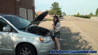 Girl frozen in place