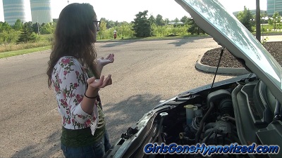 Girl frozen in place